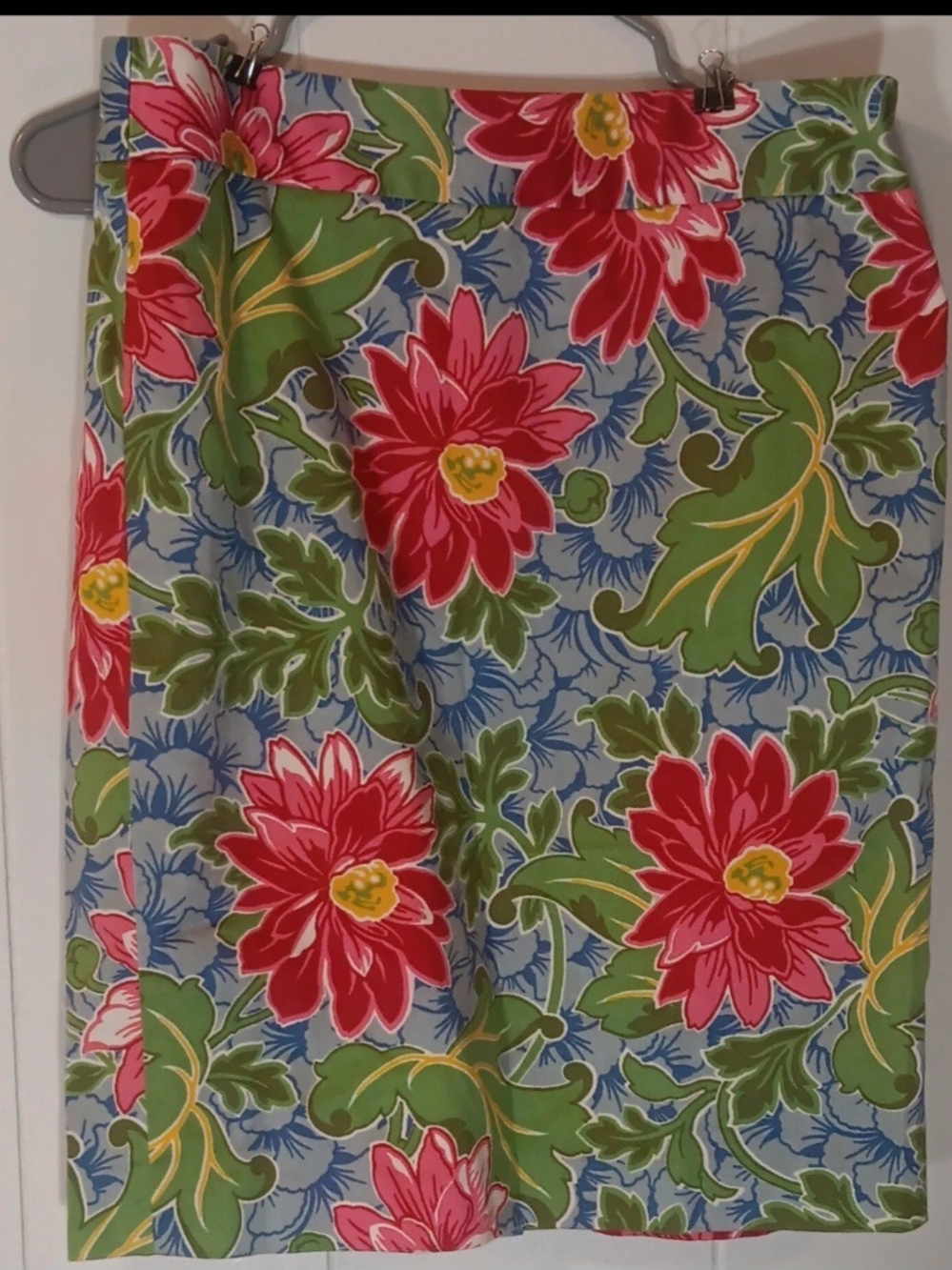 Talbots Bright Floral Swim Cover-Up Skirt in Pink, Green & Blue